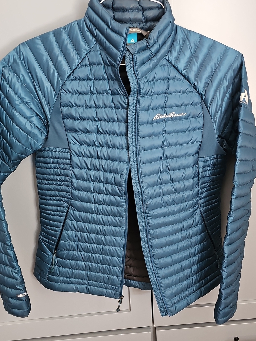 Eddie Bauer Teal Blue Quilted Lightweight Puffer Jacket